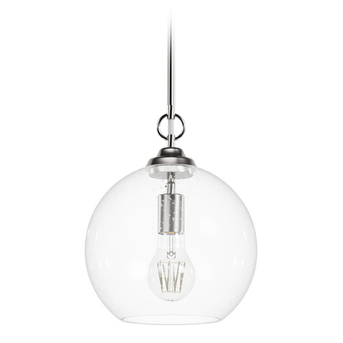 Hunter Fan Company Hunter Fan Company High Oaks Brushed Nickel Mini-Pendant Light with Globe Shade 48060