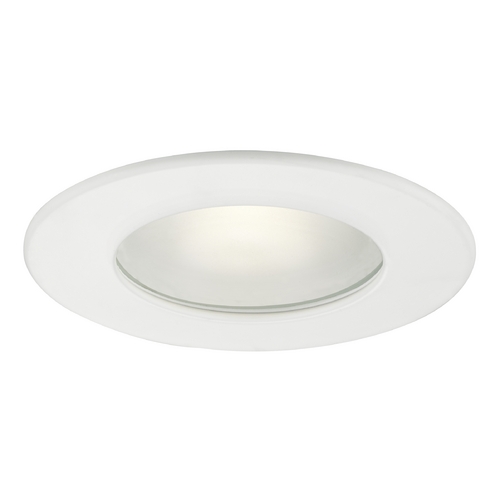 Recesso Lighting by Dolan Designs GU10 Shower Trim with Frosted Glass for 3.5-Inch Recessed Cans T358-WH