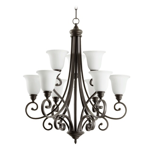 Quorum Lighting Bryant Oiled Bronze Chandelier by Quorum Lighting 6154-9-186