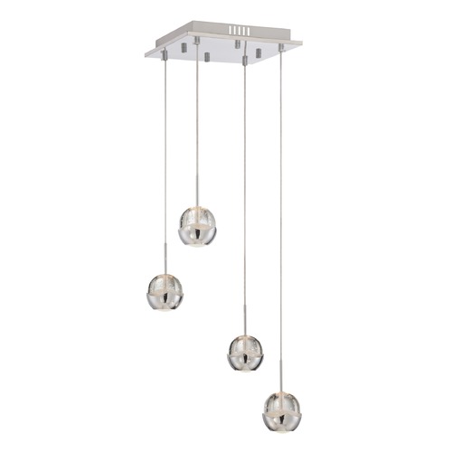 Lite Source Lighting Draplin Chrome LED Multi-Light Pendant by Lite Source Lighting LS-18194