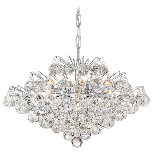 Bordeaux with Clear Crystal Polished Chrome Pendant by Quoizel Lighting