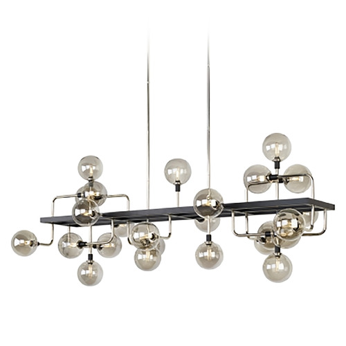 Visual Comfort Modern Collection Sean Lavin Viaggio Chandelier in Polished Nickel & Black by Visual Comfort Modern 700LSVGOSN