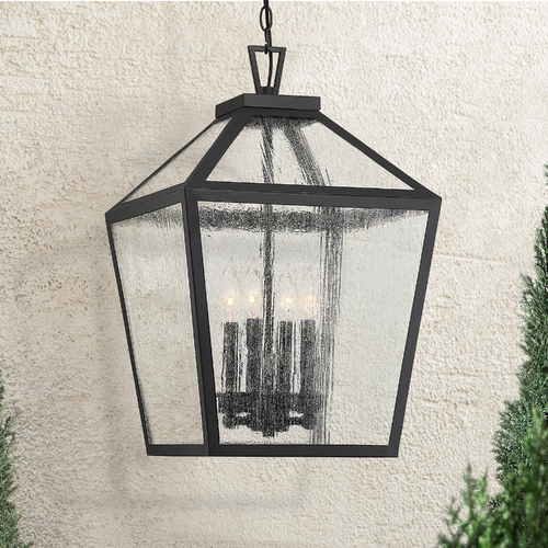 Savoy House Woodstock Black Outdoor Hanging Light by Savoy House 5-104-BK
