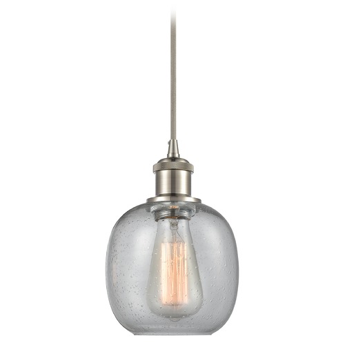 Innovations Lighting Innovations Lighting Belfast Brushed Satin Nickel Mini-Pendant Light with Globe Shade 516-1P-SN-G104