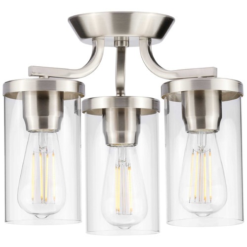 Progress Lighting Lassiter Brushed Nickel Semi-Flushmount Light