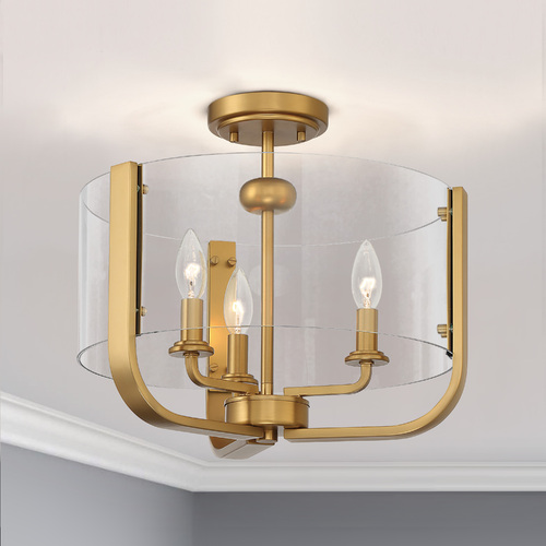 Campisi Brass Semi-Flush Mount by Eurofase Lighting