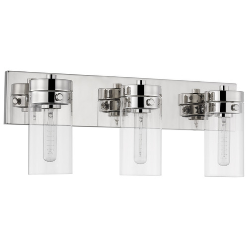 Intersection 3-Light Vanity Light in Polished Nickel by Nuvo Lighting