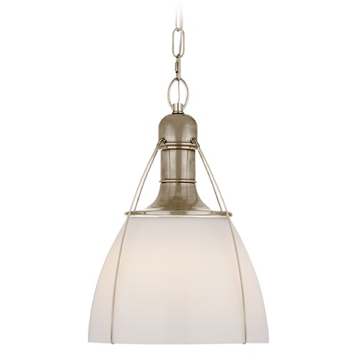 Visual Comfort Signature Collection Chapman & Myers Prestwick 18-Inch Pendant in Nickel by Visual Comfort Signature CHC5476ANWG
