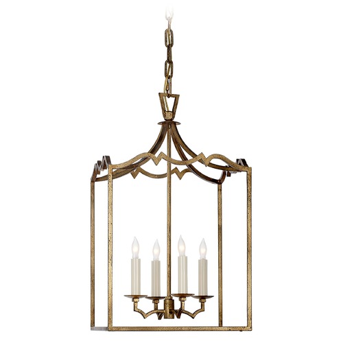 E.F. Chapman Darlana Fancy Lantern in Gilded Iron by Visual Comfort Signature