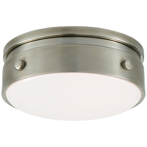 Thomas OBrien Hicks Petite Flush Mount in Nickel by Visual Comfort Signature
