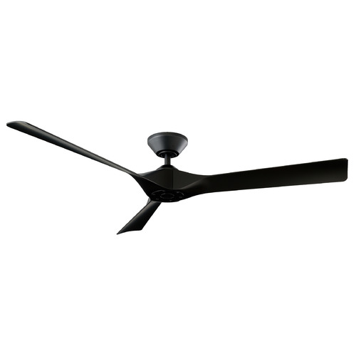 Modern Forms by WAC Lighting Modern Forms Torque Matte Black Ceiling Fan Without Light FR-W2204-58-MB