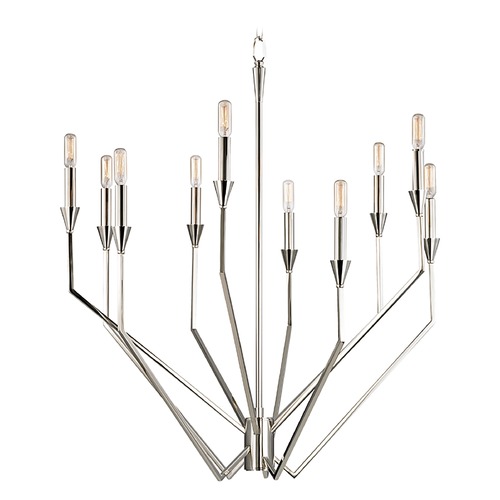 Hudson Valley Lighting Archie 10-Light Chandelier in Polished Nickel by Hudson Valley Lighting 8510-PN