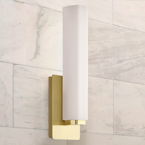 Modern Forms by WAC Lighting Vogue 15-Inch LED Sconce in Brushed Brass by Modern Forms WS-3115-BR