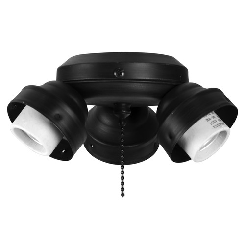 Craftmade Lighting Craftmade Lighting 3 Light Fitter Flat Black LED Fan Accessory F300-FB-LED