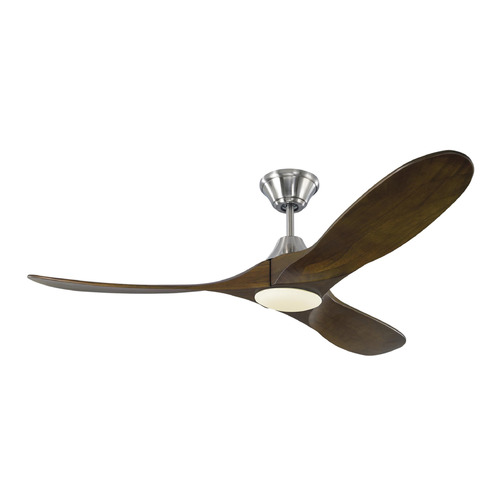 Visual Comfort Fan Collection Maverick 52-Inch LED Fan in Brushed Steel by Visual Comfort & Co Fans 3MAVR52BSD