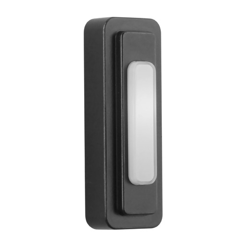Push Button Flat Black LED Doorbell Button by Craftmade Lighting