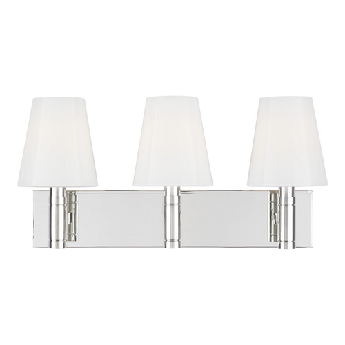 Visual Comfort Studio Collection Thomas OBrien 3-Light Beckham Classic Polished Nickel Vanity Light by Visual Comfort Studio TV1033PN