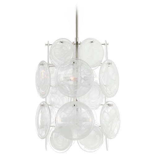 Visual Comfort Signature Collection Aerin Loire Barrel Chandelier in Polished Nickel by Visual Comfort Signature ARN5451PNWSG