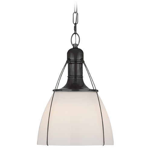 Visual Comfort Signature Collection Chapman & Myers Prestwick 18-Inch Pendant in Bronze by Visual Comfort Signature CHC5476BZWG