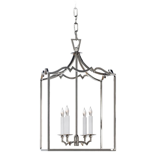 Visual Comfort Signature Collection E.F. Chapman Darlana Fancy Lantern in Nickel by Visual Comfort Signature CHC2180PN