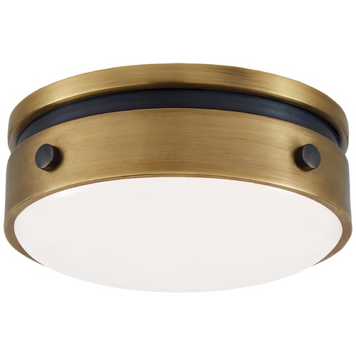 Thomas OBrien Hicks Flush Mount in Bronze & Brass by Visual Comfort Signature