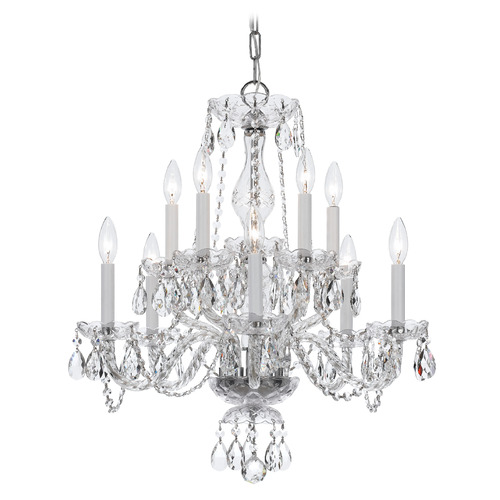 Crystorama Lighting Traditional Crystal Polished Chrome Crystal Chandelier