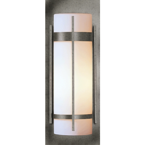 Outdoor Wall Light with Opal Glass - 20-4/5 Inches Tall