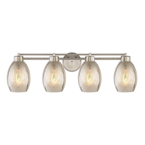 Design Classics Lighting Mercury Glass Bathroom Light Satin Nickel 704-09 GL1034-MER