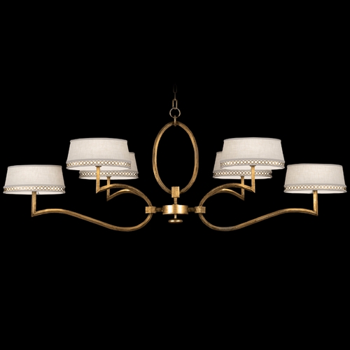Fine Art Lamps Allegretto Gold Burnished Gold Leaf with Subtle Brown Highlights Chandelier