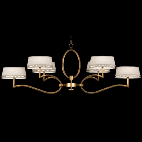 Fine Art Lamps Fine Art Lamps Allegretto Gold Burnished Gold Leaf with Subtle Brown Highlights Chandelier 780040-2ST