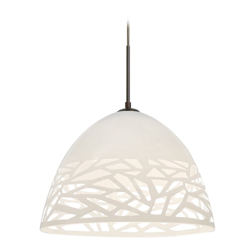 Besa Lighting Besa Lighting Kiev Bronze LED Pendant Light 1JT-KIEVWH-LED-BR