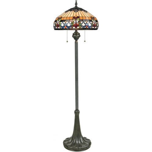 Belle Fleur Floor Lamp in Vintage Bronze by Quoizel Lighting