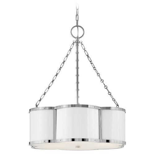 Chance Medium Drum in Polished Nickel by Hinkley Lighting