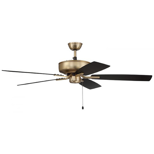 Craftmade Lighting Pro Plus 52-Inch Fan in Satin Brass by Craftmade Lighting P52SB5-52BWNFB