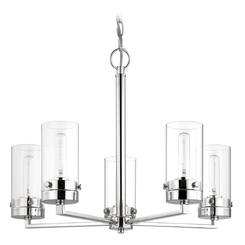 Nuvo Lighting Intersection 5-Light Chandelier in Polished Nickel by Nuvo Lighting 60-7635