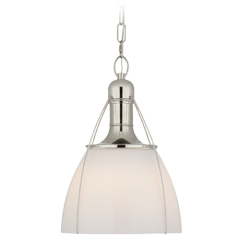 Visual Comfort Signature Collection Chapman & Myers Prestwick 18-Inch Pendant in Nickel by Visual Comfort Signature CHC5476PNWG