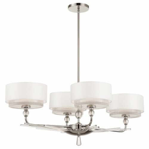 Metropolitan Lighting Sutton 4-Light Linear Light in Polished Nickel by Metropolitan N7385-613