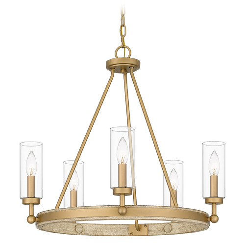 Quoizel Lighting Kelleher Chandelier in Nouveau Painted Weathered Brass by Quoizel Lighting KEL5025NWS