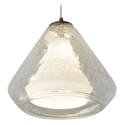 Afx Lighting Armitage Satin Nickel LED Mini-Pendant Light with Conical Shade