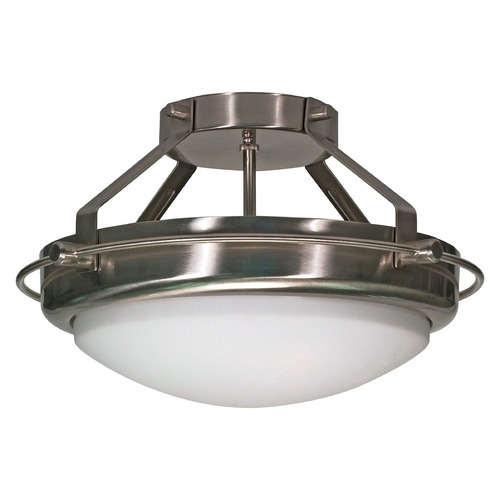 Modern Semi-Flush Mount in Brushed Nickel by Nuvo Lighting