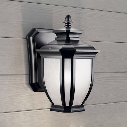 Salisbury 10.25-Inch Outdoor Wall Light in Black by Kichler Lighting