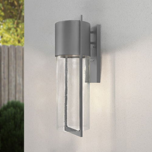 Hinkley Seeded Glass Outdoor Wall Light Grey Hinkley 1325HE