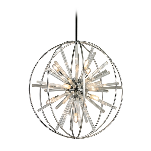 Elk Lighting Mid-Century Modern Pendant Cluster Light Chrome Twilight by Elk Lighting 11562/10