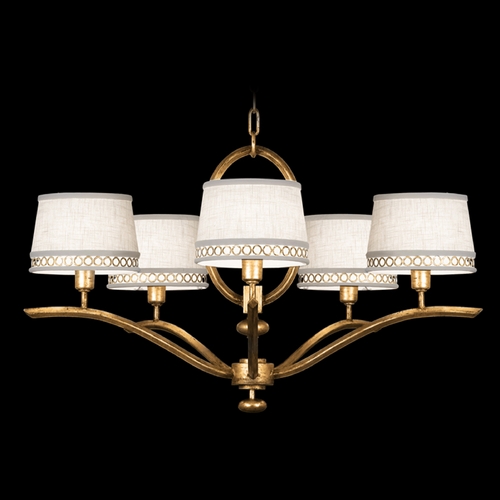 Fine Art Lamps Allegretto Gold Burnished Gold Leaf with Subtle Brown Highlights Chandelier