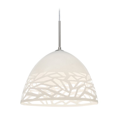 Besa Lighting Besa Lighting Kiev Satin Nickel LED Pendant Light 1JT-KIEVWH-LED-SN