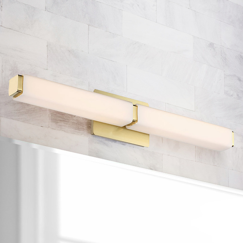 Modern Forms by WAC Lighting Vogue 27-Inch LED Bath Light in Brushed Brass 3000K by Modern Forms WS-3127-BR