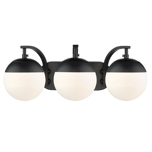 Dixon 21-Inch Black Bathroom Light by Golden Lighting