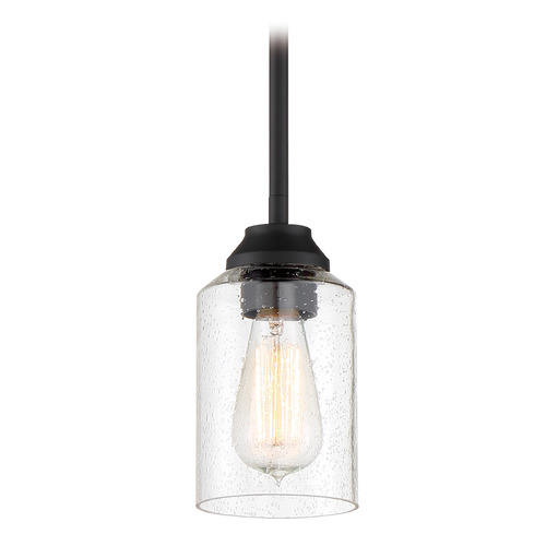 Craftmade Lighting Chicago Flat Black Mini Pendant by Craftmade Lighting 53191-FB