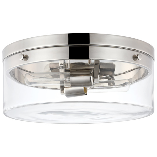 Nuvo Lighting Intersection Small Flush Mount in Polished Nickel by Nuvo Lighting 60-7636