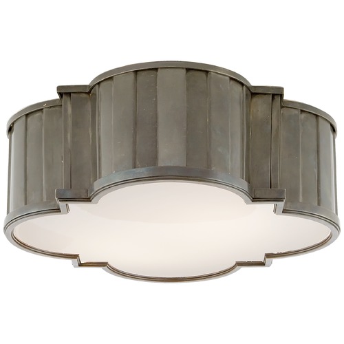 Visual Comfort Signature Collection Thomas OBrien Tilden Flush Mount in Antique Nickel by Visual Comfort Signature TOB4131ANWG